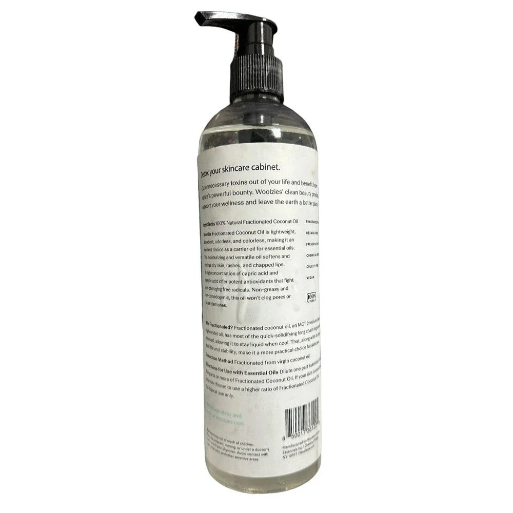Woolzies Fractionated Coconut Oil 16 Fl Oz - 100% Natural & Pure Massage & Body